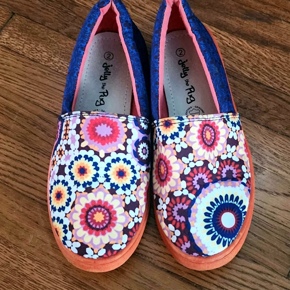 Geometric Kaleidoscope Print Girls Youth Shoes
